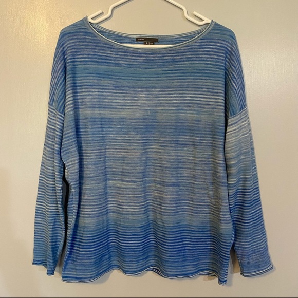 Vince Blue Ombre Lightweight Sweater Top Size Small - Picture 1 of 8